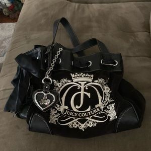 Juicy Couture Black Velour Handbag